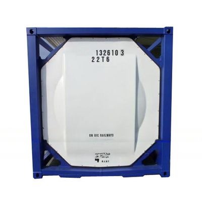 Contenitore di serbatoio ISO da 20 piedi 26000 litri con pressione 4.0/6.0Mpa e 316L/SAN50028-7/WNr 1.4402/1.4404 Materiale del serbatoio