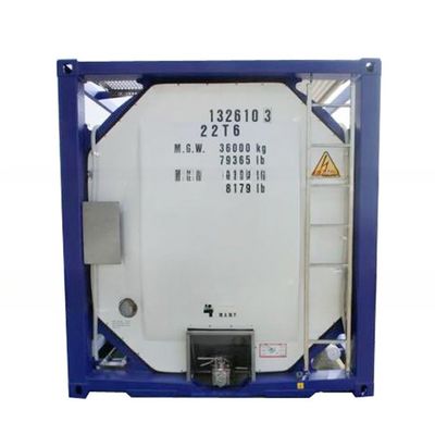Contenitore di serbatoio ISO da 20 piedi 26000 litri con pressione 4.0/6.0Mpa e 316L/SAN50028-7/WNr 1.4402/1.4404 Materiale del serbatoio