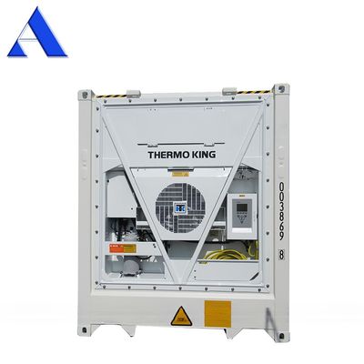 Contenitore frigorifero di acciaio e alluminio da 40 piedi con temperatura interna di -30 ° C / -22 ° F da Thermo King
