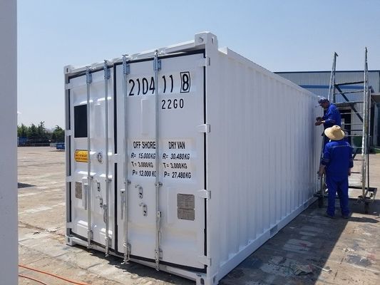 Container offshore da 20 piedi DNV 2.7-1 Standard 6m Oil Drilling Closed Box 20ft Lunghezza pavimento in acciaio Sling opzionale