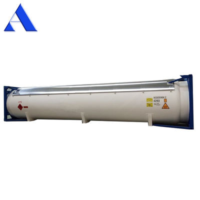 Contenitore ISO da 40 piedi con serbatoio di gas 52.5 CBM UN T50 per GPL liquefatto compresso Contenitore ISO ad alta capacità