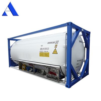 Contenitore di trasporto di 20 tonnellate di capacità di 20 piedi di lunghezza (ASME Standard UN T75 ISO Cryogenic LNG Tank for Customizable and Transport