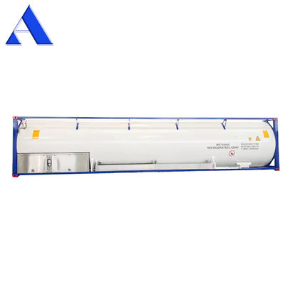 Contenitore cisterna criogenico da 45 m3 ISO UN T75 da 40 piedi per GNL ossigeno liquido anidride carbonica LIN LOX LAR BV certificato CSC 18 bar