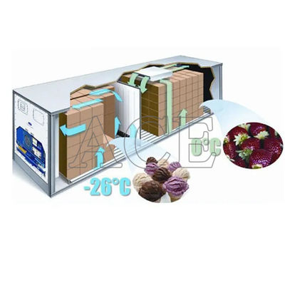 Contenitore frigorifero iso da 40 piedi con carico massimo 27580 kg 28.4 CBM Capacità Refrigeratore e frigorifero a doppia temperatura