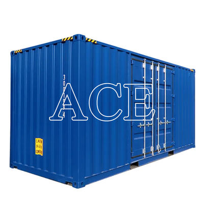 Contenitore di spedizione con una porta laterale aperta dimensioni esterne 6.058 x 2.438 x 2.896 M