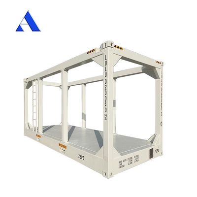 20FT DNV 2.7-1 Standard Steel Corten Offshore Lifting Frame Container Cestini di scivolo con condizione e trave mobile