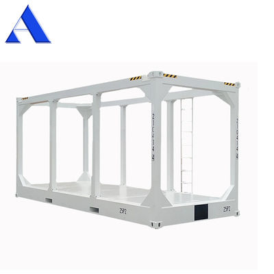 20FT DNV 2.7-1 Standard Steel Corten Offshore Lifting Frame Container Cestini di scivolo con condizione e trave mobile