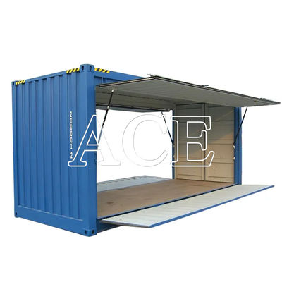 Contenitore secco in acciaio da 20 piedi con porta laterale ABS copertura ventilata doppio swing alto cubo contenitore di spedizione con apertura di 20 piedi