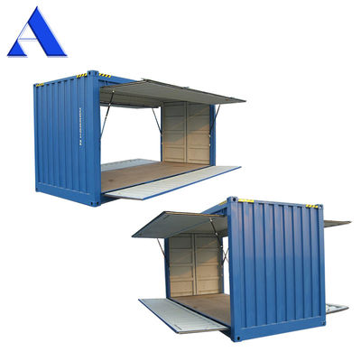 Contenitore secco in acciaio da 20 piedi con porta laterale ABS copertura ventilata doppio swing alto cubo contenitore di spedizione con apertura di 20 piedi