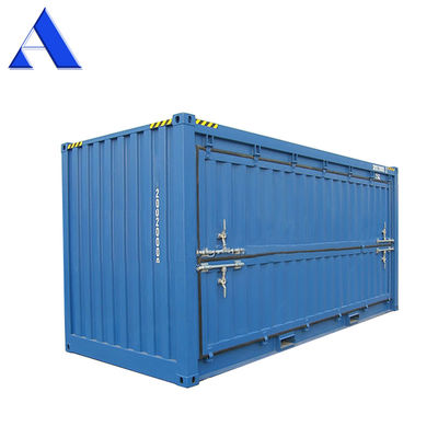 Contenitore secco in acciaio da 20 piedi con porta laterale ABS copertura ventilata doppio swing alto cubo contenitore di spedizione con apertura di 20 piedi