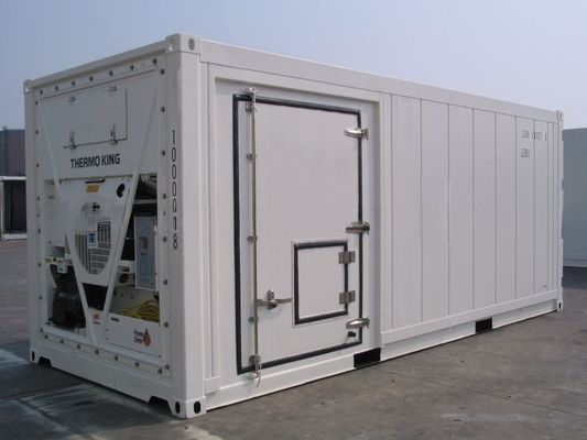 Carrier Cooler 20ft Reefer Container con porta laterale in alluminio fondo Termo King frigorifero