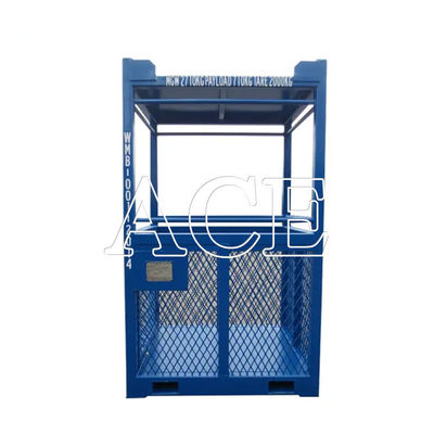 45C Angolo di sollevamento 3CBM DNV 2.7-1 Contenitore secco in acciaio Cesto di trasferimento personale offshore con certificati CSC e BV
