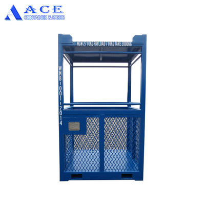 45C Angolo di sollevamento 3CBM DNV 2.7-1 Contenitore secco in acciaio Cesto di trasferimento personale offshore con certificati CSC e BV
