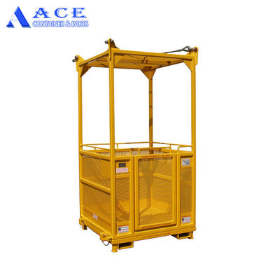 45C Angolo di sollevamento 3CBM DNV 2.7-1 Contenitore secco in acciaio Cesto di trasferimento personale offshore con certificati CSC e BV