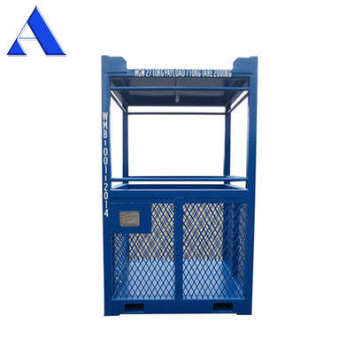45C Angolo di sollevamento 3CBM DNV 2.7-1 Contenitore secco in acciaio Cesto di trasferimento personale offshore con certificati CSC e BV