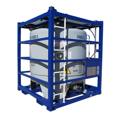 2900L-5000L Capacità Verticale Offshore Tank Container con telaio di sollevamento saldatura Seam Acid Cleaning e Passivazione Finish