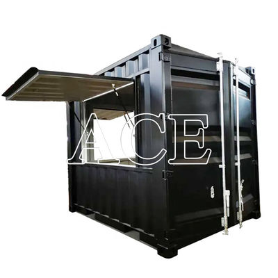 Chiosco 10ft Container di spedizione Caffe's Custom Made Movable Bar Caffe's Store con pavimento in compensato