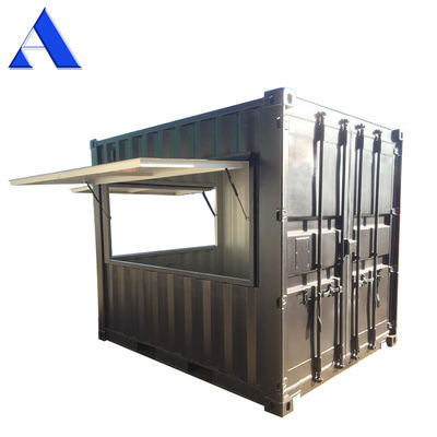 Chiosco 10ft Container di spedizione Caffe's Custom Made Movable Bar Caffe's Store con pavimento in compensato