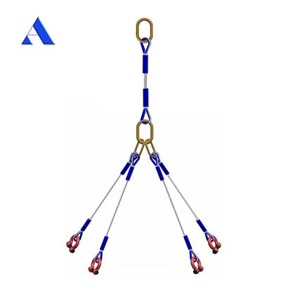 DNV 2.7-1 Sling di filo di acciaio standard 5 gambe di sollevamento tipo occhio inverso occhio per la vendita di container offshore