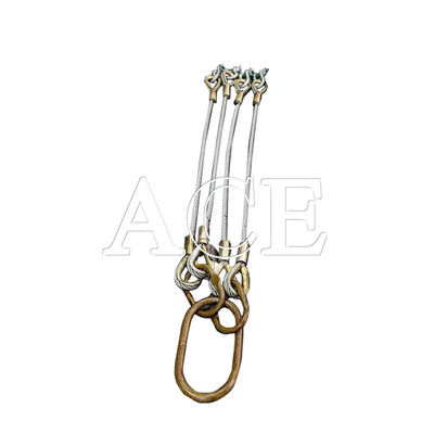 DNV 2.7-1 Sling di filo di acciaio standard 5 gambe di sollevamento tipo occhio inverso occhio per la vendita di container offshore