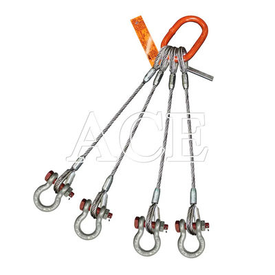 DNV 2.7-1 Sling di filo di acciaio standard 5 gambe di sollevamento tipo occhio inverso occhio per la vendita di container offshore