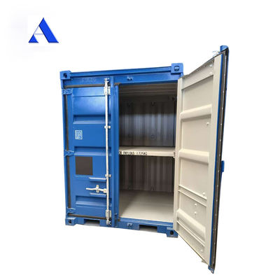 DNV 2.7-1 Contenitore secco offshore standard da 6 piedi con metallo sul ponte centrale e materiale corten colore opzionale/logo