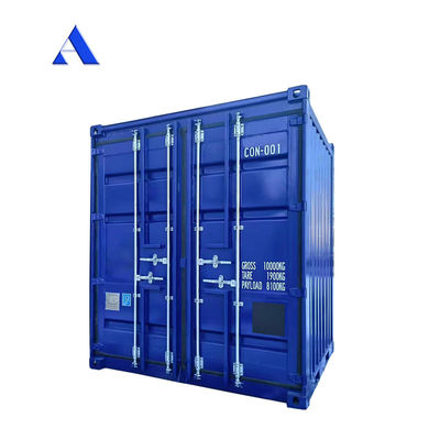 Contenitore di scatola di stoccaggio da 8 piedi con dimensioni esterne di 2438 x 2438 x 2896 mm e carico utile di 8100 kg