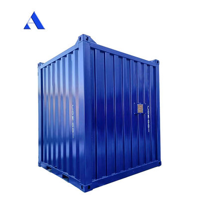 Contenitore di scatola di stoccaggio da 8 piedi con dimensioni esterne di 2438 x 2438 x 2896 mm e carico utile di 8100 kg