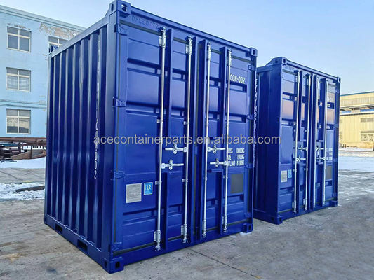Contenitore di scatola di stoccaggio da 8 piedi con dimensioni esterne di 2438 x 2438 x 2896 mm e carico utile di 8100 kg