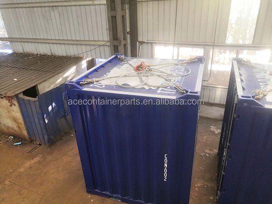 Contenitore di scatola di stoccaggio da 8 piedi con dimensioni esterne di 2438 x 2438 x 2896 mm e carico utile di 8100 kg