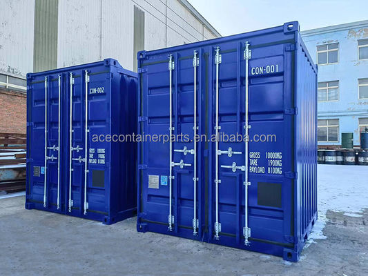 Contenitore di scatola di stoccaggio da 8 piedi con dimensioni esterne di 2438 x 2438 x 2896 mm e carico utile di 8100 kg