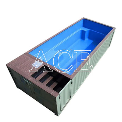 Piscine esterne da 20ft 30ft 40ft Container di spedizione con filtrazione inclusa e colore personalizzato