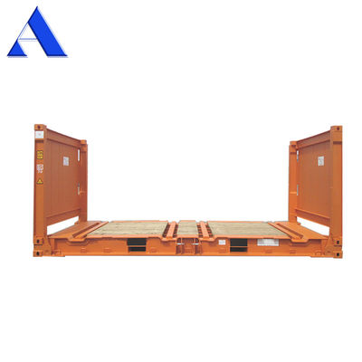 20ft 20ft 20 Flat Rack Flatrack Container Ocean Shipping Container Tare Peso 2750KGS Pavimento 28mm Pavimento in compensato