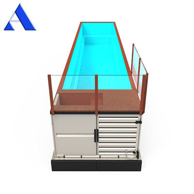 Piscine esterne da 40 piedi con struttura di Corten-A e pavimento in compensato