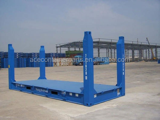 Contenitore a scaffale piatta da 20 piedi con CSC Certified Custom Color Logo Corten Steel Fixed Corner Post e BV GL ABS Approval