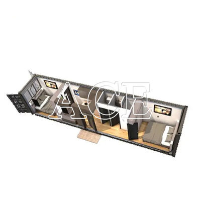 Custom Made Luxury Prefab Container House Design flessibile con finestra in alluminio e container da 20 piedi