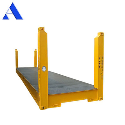 Equipaggiamento di trasporto Container a scaffale piatto da 40 piedi con poste d'angolo fisse in acciaio Max Payload 47370KGS ISO certificato