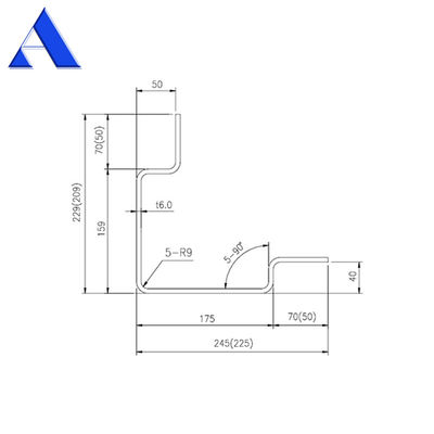 6 mm di spessore lSO Dry Cargo Shipping Container Parts and Accessories Front Corner Post con Zinc Shop Primer Painting