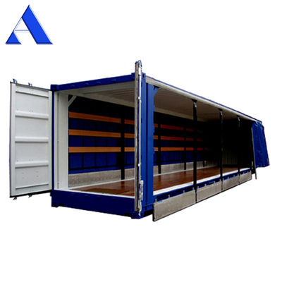 12192 x 2550 x 2896 mm Alto cubo 40ft Container di trasporto con porta laterale a tenda in PVC