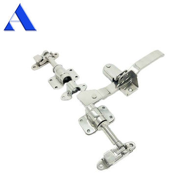 Parti di carrozzeria di autocarri in acciaio inossidabile 304 Set completo di serrature per porte di container per autocarri con tubo lucidato da 22 mm per lunghezza personalizzata della canna di blocco