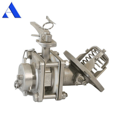 500 mm Manhole 3'' BSP SS316 Bottom Discharge Butterfly Valve per porta documenti in plastica ISO Tank Container