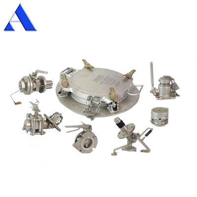 500 mm Manhole 3'' BSP SS316 Bottom Discharge Butterfly Valve per porta documenti in plastica ISO Tank Container