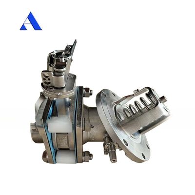 Parti di ricambio per serbatoi ISO 3 pollici 45 gradi Scarica di fondo e valvola di campionamento con manometro 1.4''BSP 0-40 bar