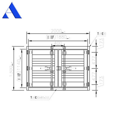 20ft e 40ft dry cargo container porta posteriore o laterale superficie finita dimensione standard secondo le vostre esigenze