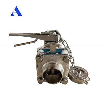 Parti di ricambio per serbatoi ISO 3 pollici 45 gradi Scarica di fondo e valvola di campionamento con manometro 1.4''BSP 0-40 bar