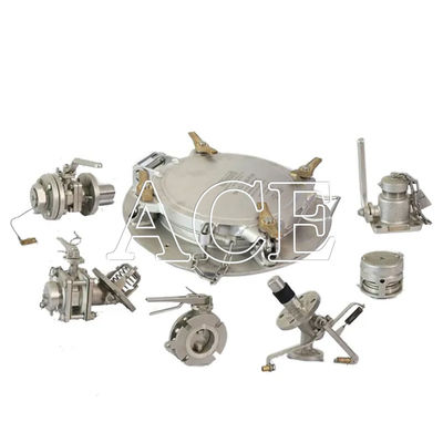 Parti di ricambio e accessori ISO per container da trasporto di serbatoi 500 mm Manlid assemblaggio a profilo basso con valvola a sfera di ingresso d'aria 1.5'' BSP