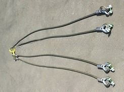 Capacità di sollevamento di 10 tonnellate Cavo galvanizzato a fusoliera 4 zampe Contenitore offshore Acciaio rivestito Fusoliera a fusoliera Sling DNV 2.7-1 Standard