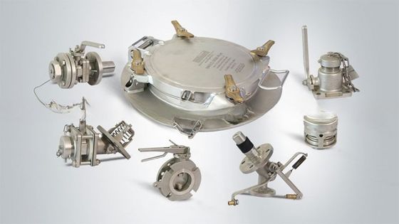 Parti di ricambio e accessori ISO per container da trasporto di serbatoi 500 mm Manlid assemblaggio a profilo basso con valvola a sfera di ingresso d'aria 1.5'' BSP