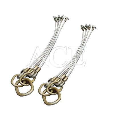 Tipo di occhio di sollevamento occhio piatto DNV 2.7-1 Cable standard in acciaio inossidabile Sling 4 o 5 gambe per container offshore Orange