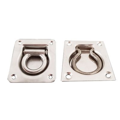 2000KN M.B.L Compressione In acciaio inossidabile Piano di montaggio di corda di auto e camion accessori di legatura di legame D anello di corda per pesante-duty